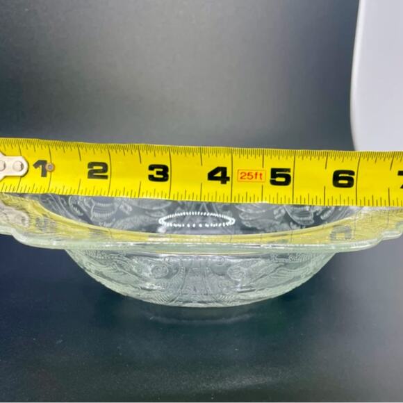 Vintage Depression Glass Madrid Pattern Bowl in Clear Glass. In Excellent Cond. - Picture 8 of 8